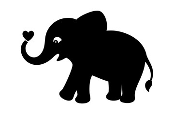 silhouette of elephant