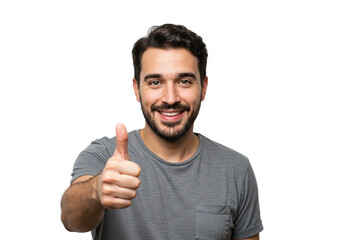 Happy Smiling Man Showing Thumbs Up Positive Gesture Success Good Okay Male Great Black Image Photo 