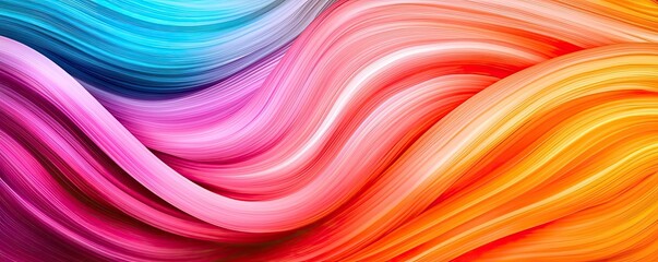 Obraz premium Marble watercolor idea. Vibrant wavy patterns in bright colors creating a dynamic visual experience.