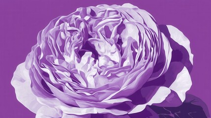 Obraz premium Stunning Purple Rose: A Detailed Close-Up Floral Painting