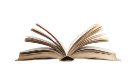 Open book isolate on transparent background, PNG file