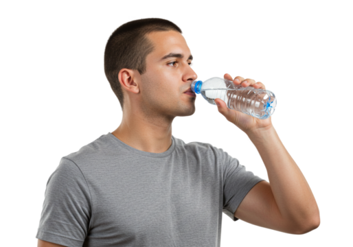 Man Drinking Refreshing Pure Water Bottle Healthy Hydration Cool Male Clear Sport Clean Image Human 