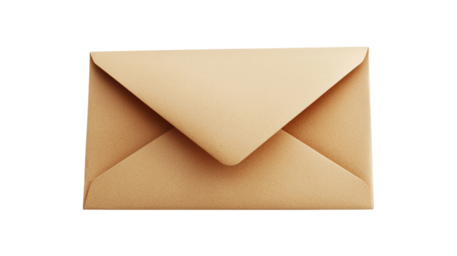 Open envelope isolate on transparent background, PNG file