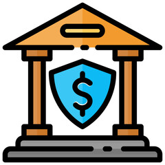 Setting and Mobile Banking Lineal Colorr Icon