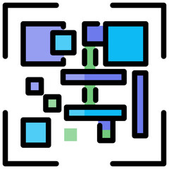 Setting and Mobile Banking Lineal Colorr Icon