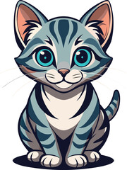 Fototapeta premium Beautiful animal baby cat vector artwork illustration 