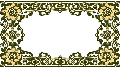 Ornate floral frame with decorative border design