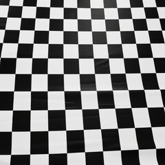 Black and White checkered seamless pattern 