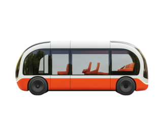  a modern tourist bus isolated on a transparent background 