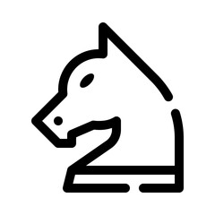 Chess Knight line icon