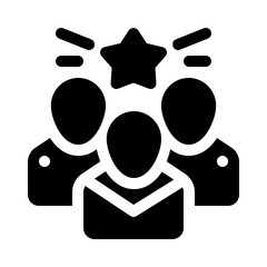 Team Silhouette glyph icon