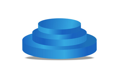 Podium vector. three levels of gradient blue. Good for promotional sales products and others
