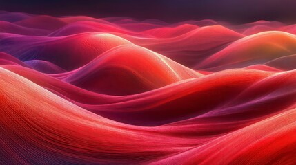 Obraz premium Abstract red and orange wave landscape.
