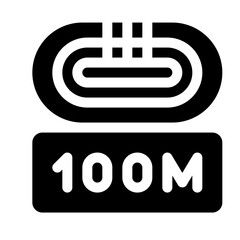 Running Track glyph icon