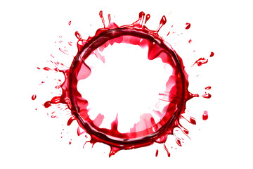 red paint splashes collide