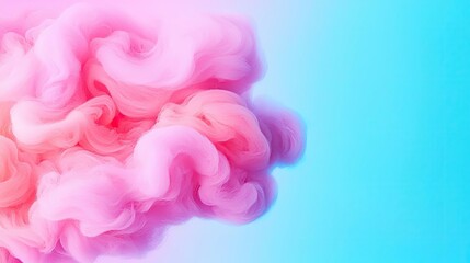 Fototapeta premium Candy watercolor concept. Abstract pink and blue smoke swirl background for vibrant artistic projects.