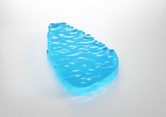 Water Ice Map Of Sri Lanka Global Warming Melting Glacier In Deep Ocean Blue Water 3d Illustration