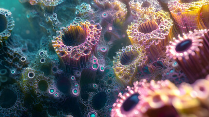 Fototapeta premium A Mesmerizing 3D Abstract Multicolor Visualization