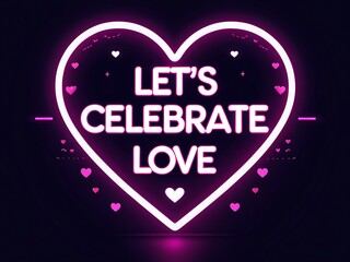 Neon Heart Sign Celebrates Love With Pink Hearts