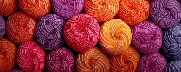 Candy watercolor concept. Vibrant swirls of colorful candy, showcasing an array of bright, tasty confections.