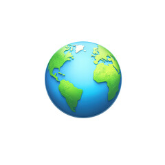 Isolated Earth Globe with Continents