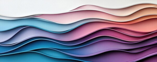 Obraz premium Dry watercolor concept. Colorful wave patterns flowing seamlessly in an abstract composition.