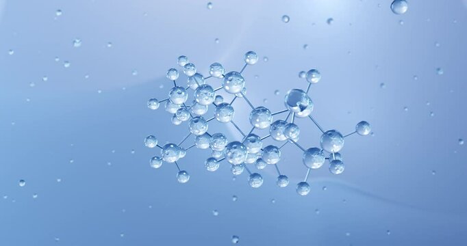 Androstenediol rotating molecular structure, 3d model of molecule, endogenous androgen, looped video