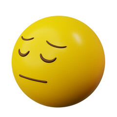 3d Emoticon Disappointed Face Yellow Ball Emoticon Emoji or Smiley