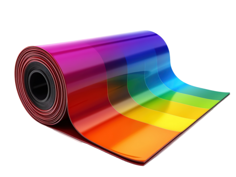 Isolated Rainbow Vinyl Roll