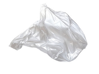 Isolated Transparent Plastic Bag Flying
