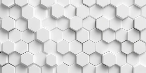 Fototapeta premium Hexagons pattern. Geometric abstract background with simple hexagonal elements. Medical, technology or science design., Generative AI