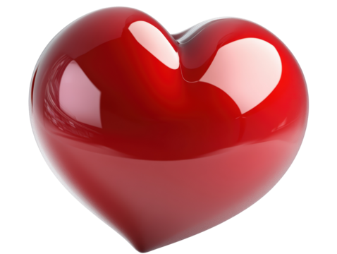 Isolated Shiny Red Heart