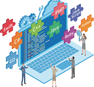プログラミング言語のイメージイラスト