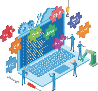 プログラミング言語のイメージイラスト