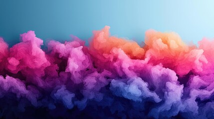 Fototapeta premium Fluid watercolor concept. Colorful smoke waves create an abstract and vibrant background for creative designs.