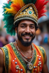 Fototapeta premium Man in carnival costume - Rio de Janeiro carnival