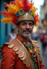 Fototapeta premium Man in carnival costume - Rio de Janeiro carnival
