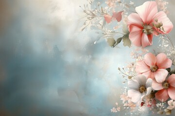 Obraz premium Beautiful floral arrangement with soft colors and gentle background tones in a serene setting