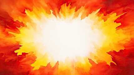 Naklejka premium Explosion watercolor idea. A vibrant explosion of colors representing energy and dynamism, bursting forth.