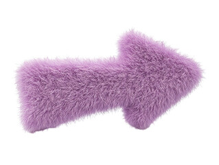 Isolated Furry Purple Horizontal Arrow