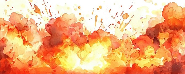 Explosion watercolor idea. A vibrant watercolor explosion with vivid colors and energetic bursts.