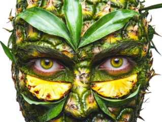 Isolated Pineapple Face