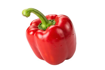 Bell pepper red capsicum isolated on transparent background