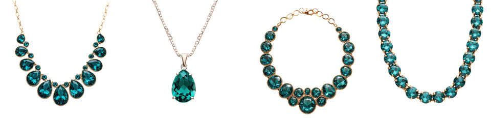 Stunning collection of high end jewelry featuring an array of necklaces bracelets and pendants adorned with sparkling gemstones in various shapes colors and sizes