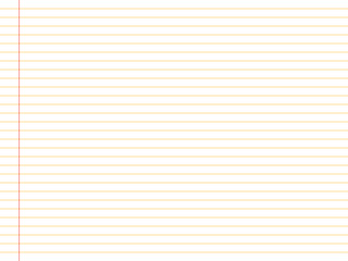 Fototapeta premium Grid paper, abstract striped background with geometric orange colored horizontal lines for school, wallpaper, texture, notebook, blank lined paper, isolated on white background.