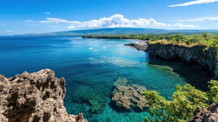 Fototapeta premium Serene Tropical Coastline