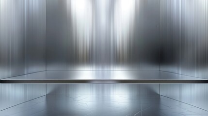 Polished steel interior with sleek grey tones