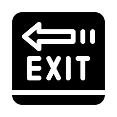 Evacuation Sign glyph icon