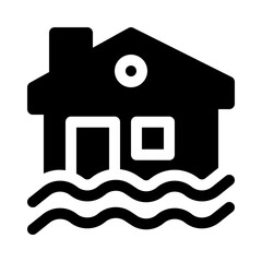 Flood glyph icon