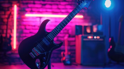 Obraz premium Misty forest bathed in morning sunlight. Dew drops glisten on the grass